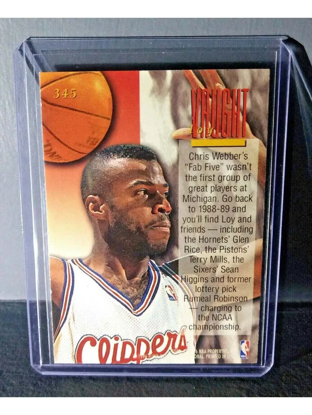 1995-96 Loy Vaught #345 Ultra Encore Basketball Card